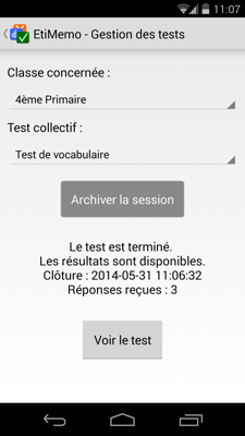 Test cloturé