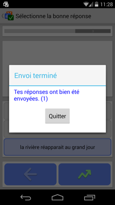 Envoi des réponses
