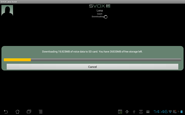 Chargement de la voix SVOX
