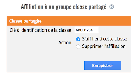 Affiliation à une classe