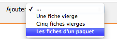 Ajouter des fiches