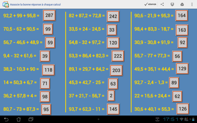 Arithmetic exercise