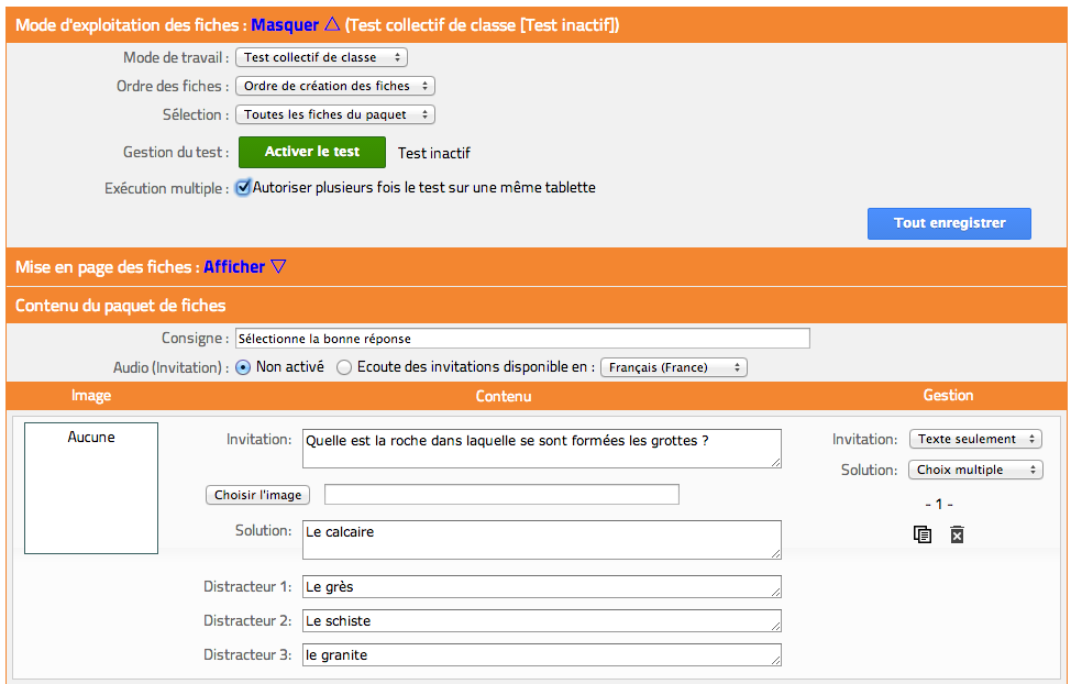 Création d'un test suite