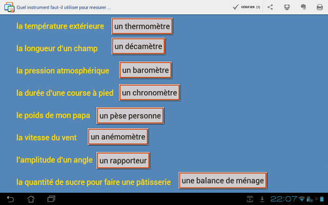 Quiz sur les instruments de mesure