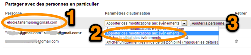 Partager l'agenda