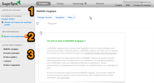Site SigarSync du compte