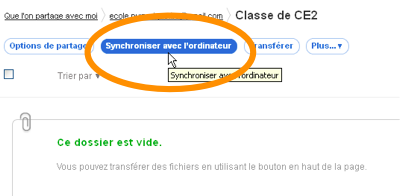 Syncroniser le dossier